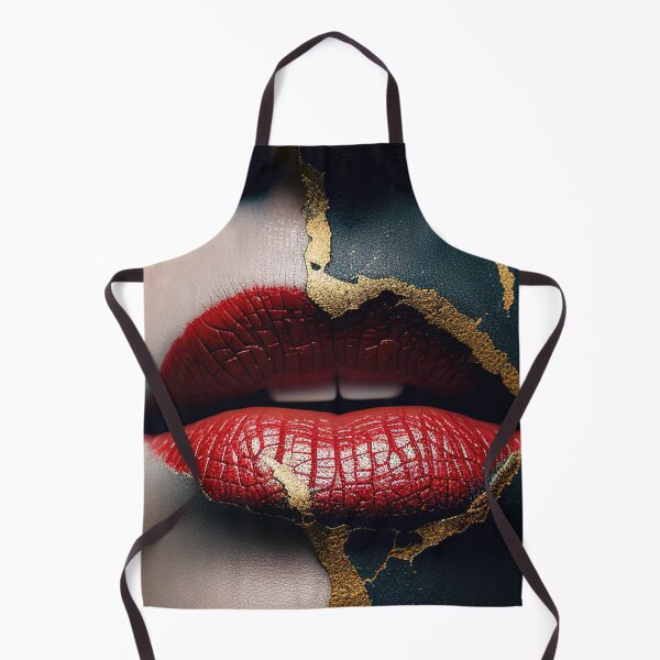 Item preview, Black and white skin with red kintsugi lips designed and sold by RK - Shop.