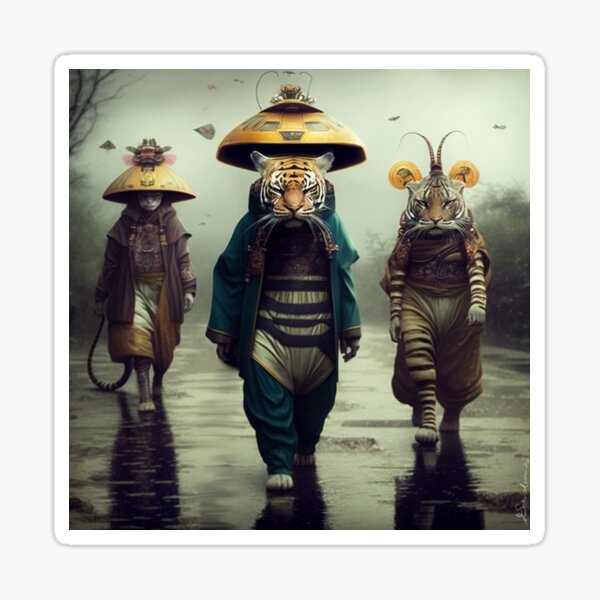 Tiger Feet by iServalan Homotech 23 Illustration Art by Tale Teller Club Orchestrations Sticker