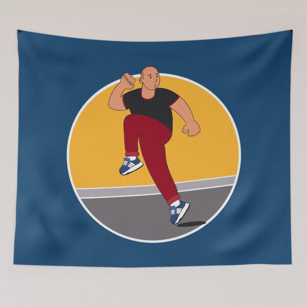 Item preview, Bald Man Running Cartoon designed and sold by Sfumata Illustration.