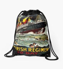 Irish WWI T-Shirt Ireland Britain Recruitment Vintage Poster Drawstring Bag