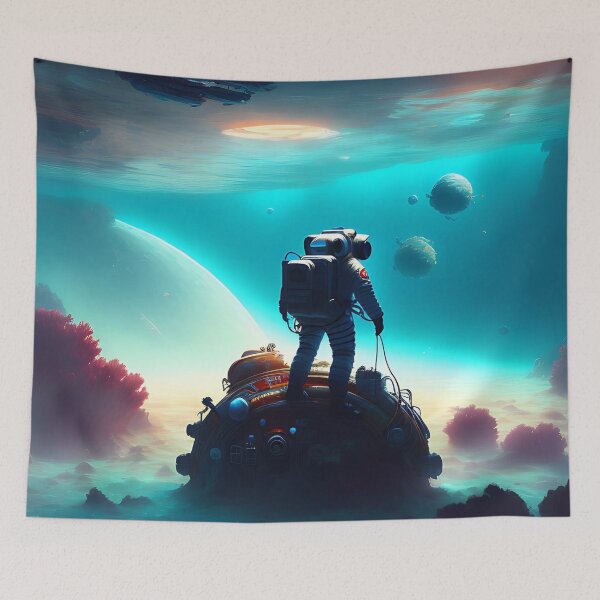 Item preview, Astronaut Salvaging Part On Underwater Planet designed and sold by Space-Wear.