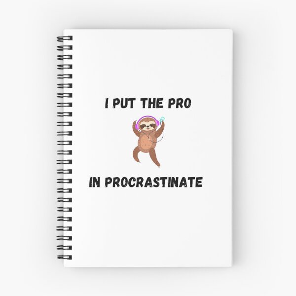 Item preview, "I Put the Pro in Procrastinate" Fun Sloth Graphic Design designed and sold by DigitalByEb.