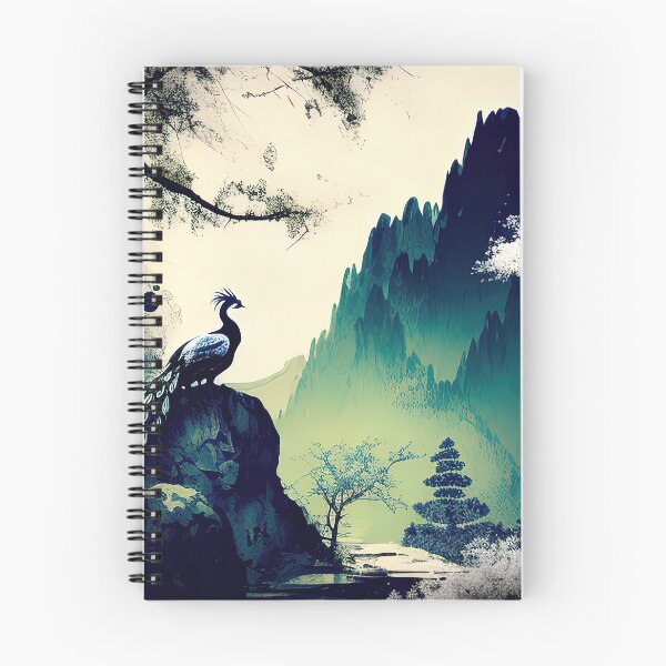 Item preview, Peacock in a Chinese colorful painting designed and sold by RK - Shop.