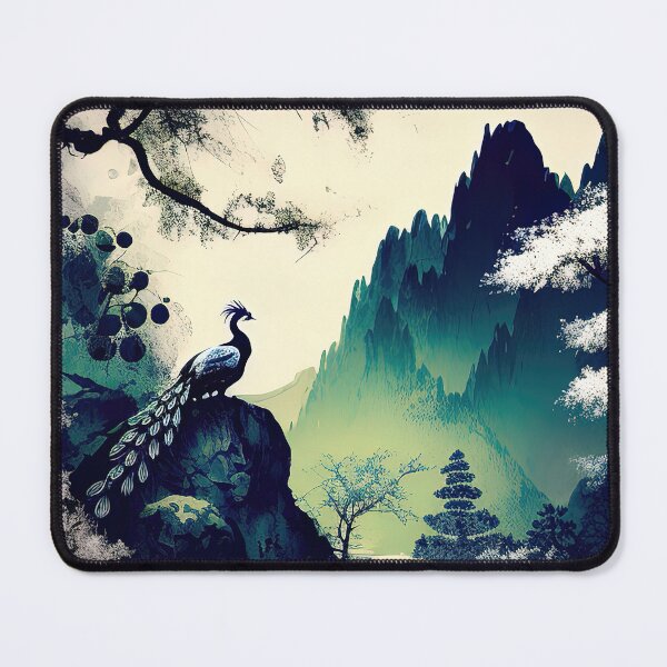 Item preview, Peacock in a Chinese colorful painting designed and sold by RK - Shop.