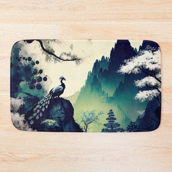 Item preview, Peacock in a Chinese colorful painting designed and sold by RK - Shop.