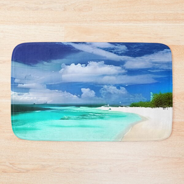 Item preview, Caribbean Beach with Deep Blue Summer Sky designed and sold by Marymarice.