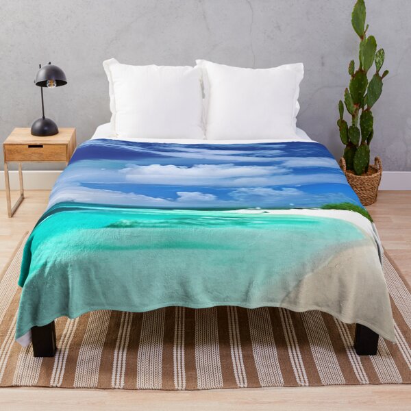 Item preview, Caribbean Beach with Deep Blue Summer Sky designed and sold by Marymarice.