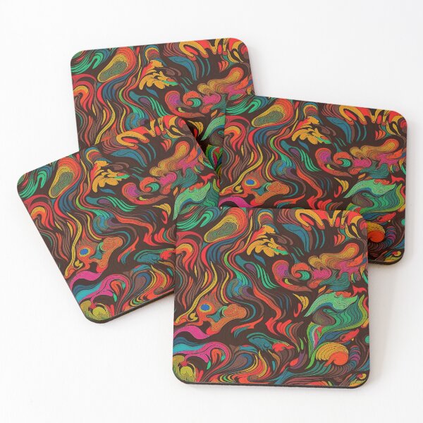 Item preview, Colors Flowing Happy Pattern Psychedelic Art designed and sold by Kybruno's Creations.