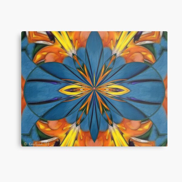 Bird Of Paradise Kaleidoscope Metal Print