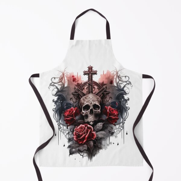 Item preview, Romantic skull with his cross and his roses designed and sold by Nickyvb.