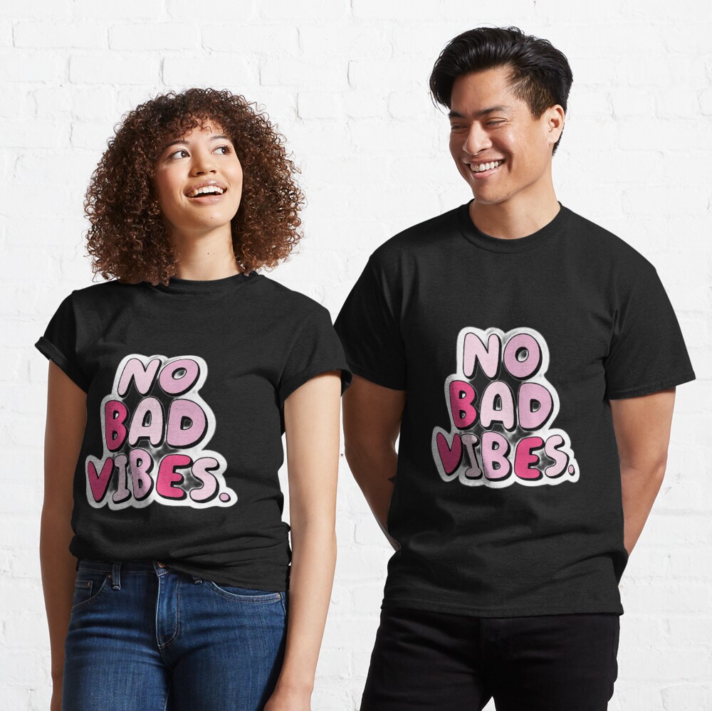 No Bad Vibes Pink Aesthetic Sticker