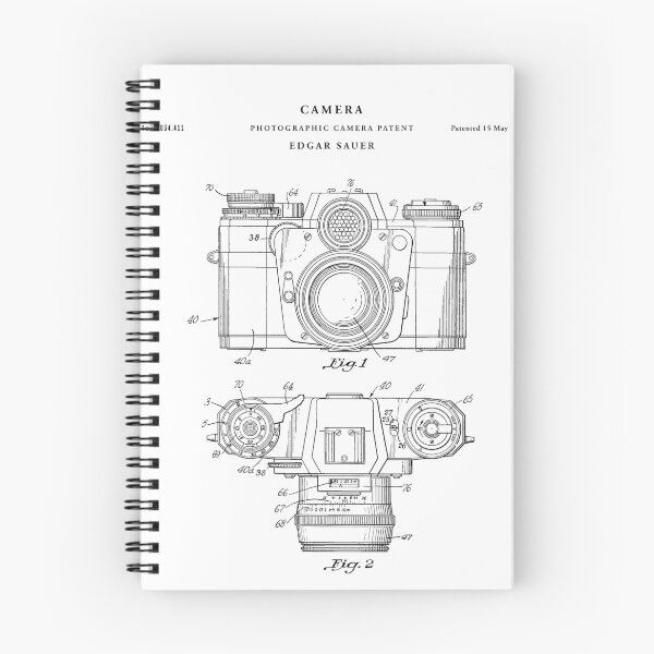 Item preview, Camera Patent Drawing Blueprint designed and sold by Vintago.