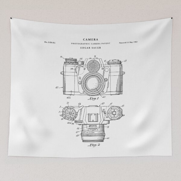 Item preview, Camera Patent Drawing Blueprint designed and sold by Vintago.