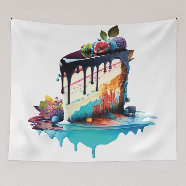 Item preview, A Slice of Yummy Cake - Food but Vibrant designed and sold by GVRDesign.