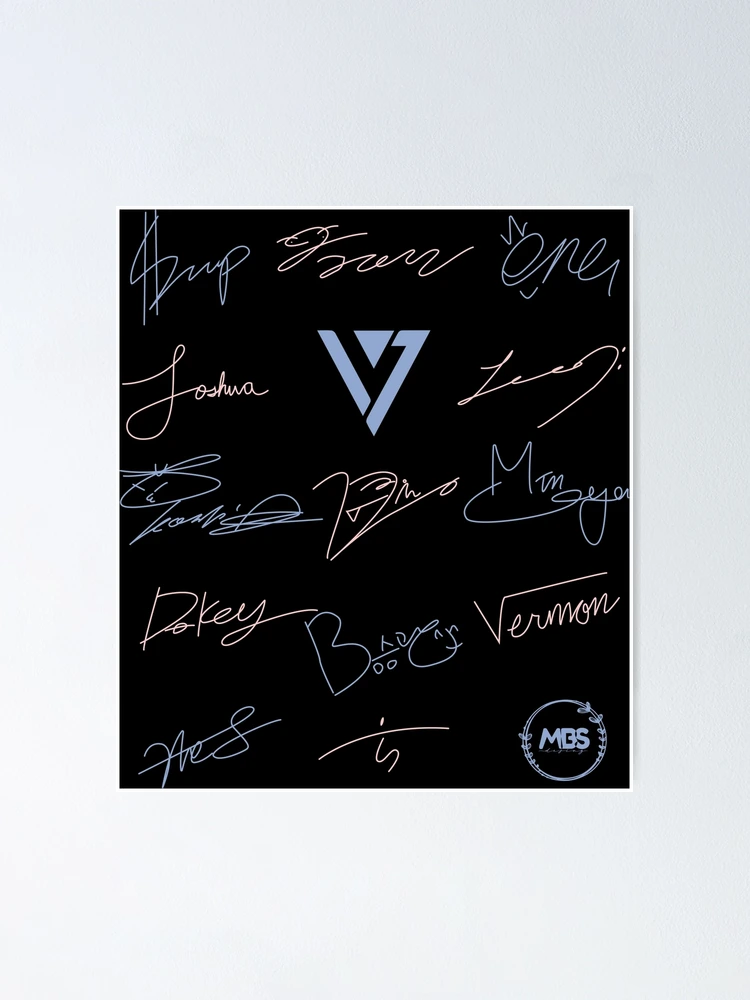 seventeen 直筆サイン　ポスター design with the signatures dl group seventeen