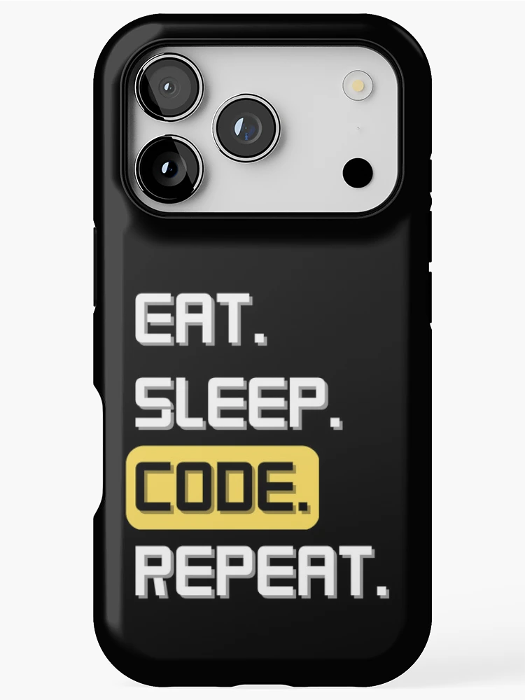 Thumbnail 1 of 4, iPhone Case, Eat Sleep Code Repeat - Coding Gift - Computer Programmer Gift - Computer Science Major - Programmer designed and sold by Sophie’s Tees.