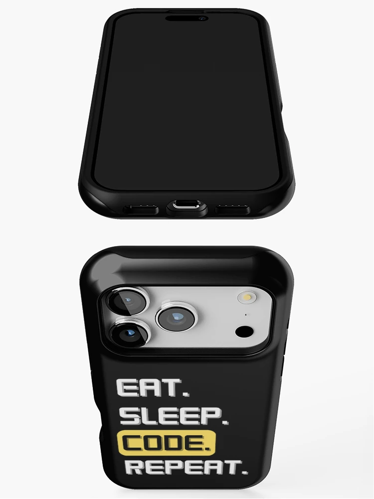 Thumbnail 3 of 4, iPhone Case, Eat Sleep Code Repeat - Coding Gift - Computer Programmer Gift - Computer Science Major - Programmer designed and sold by Sophie’s Tees.