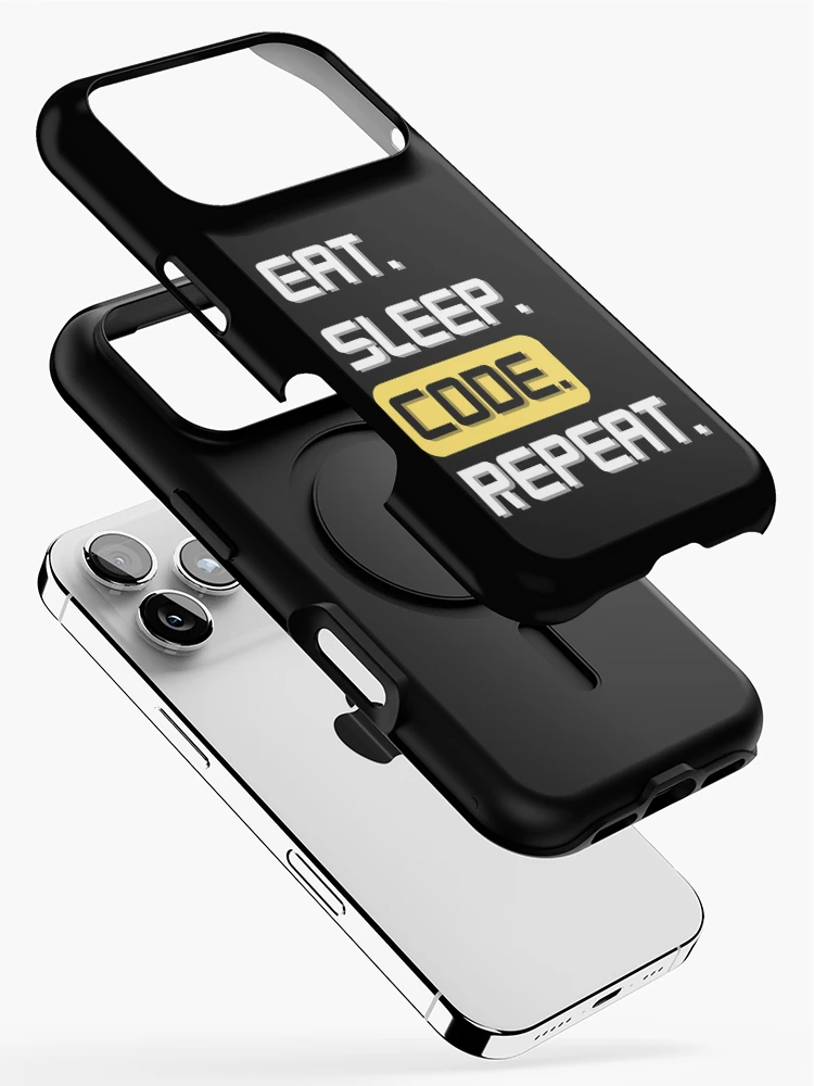 Thumbnail 2 of 4, iPhone Case, Eat Sleep Code Repeat - Coding Gift - Computer Programmer Gift - Computer Science Major - Programmer designed and sold by Sophie’s Tees.