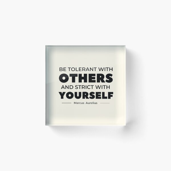 Item preview, Be tolerant with others and strict with yourself | Marcus Aurelius designed and sold by QuotesAreFun.