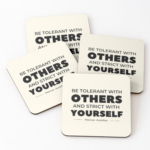 Item preview, Be tolerant with others and strict with yourself | Marcus Aurelius designed and sold by QuotesAreFun.