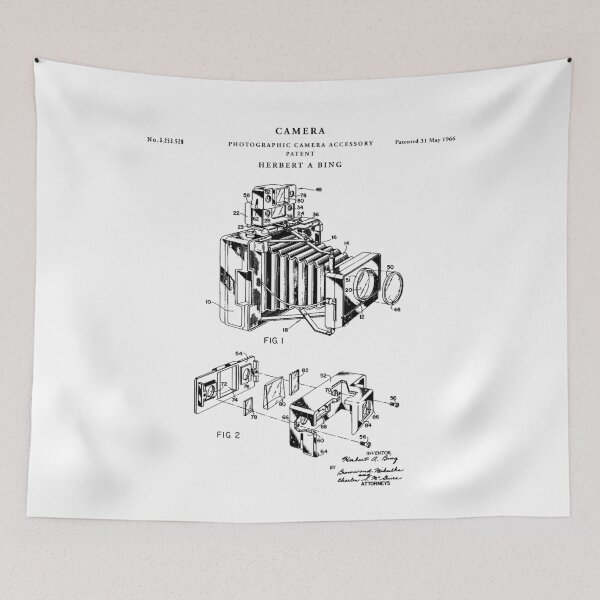 Item preview, Camera Patent Drawing Blueprint designed and sold by Vintago.