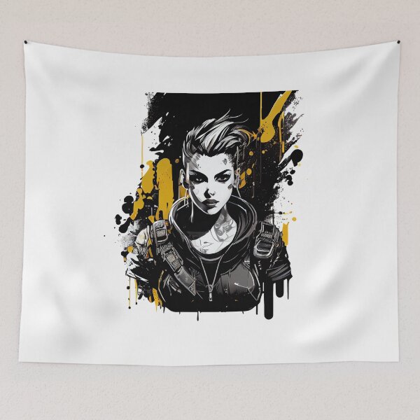 Item preview, Strong Young Woman in Gold and Black designed and sold by ShadowAndSlate.