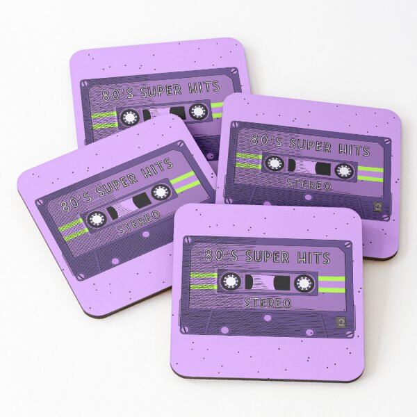 Item preview, Purple Cassette Tape with 80s Super Hits designed and sold by Sfumata Illustration.