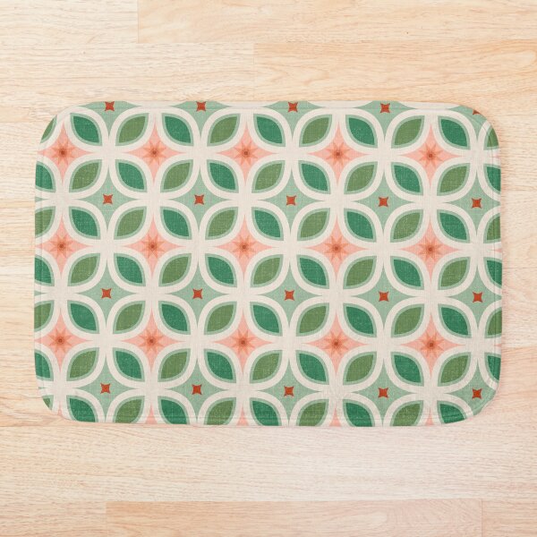 Item preview, Geometric mid-century tiles green designed and sold by pakanta.
