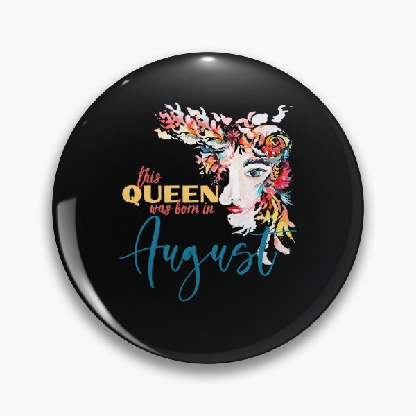 Item preview, This Queen Was Born in August Floral Watercolor  designed and sold by DPlumDesign.