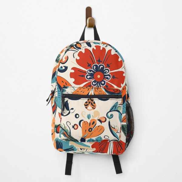 Item preview, Hungarian Folktale inspired floral motifs, in red and blue hues designed and sold by EmeraldeaArt.