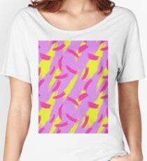 Neon Brush Stroke Pattern Women's Relaxed Fit T-Shirt