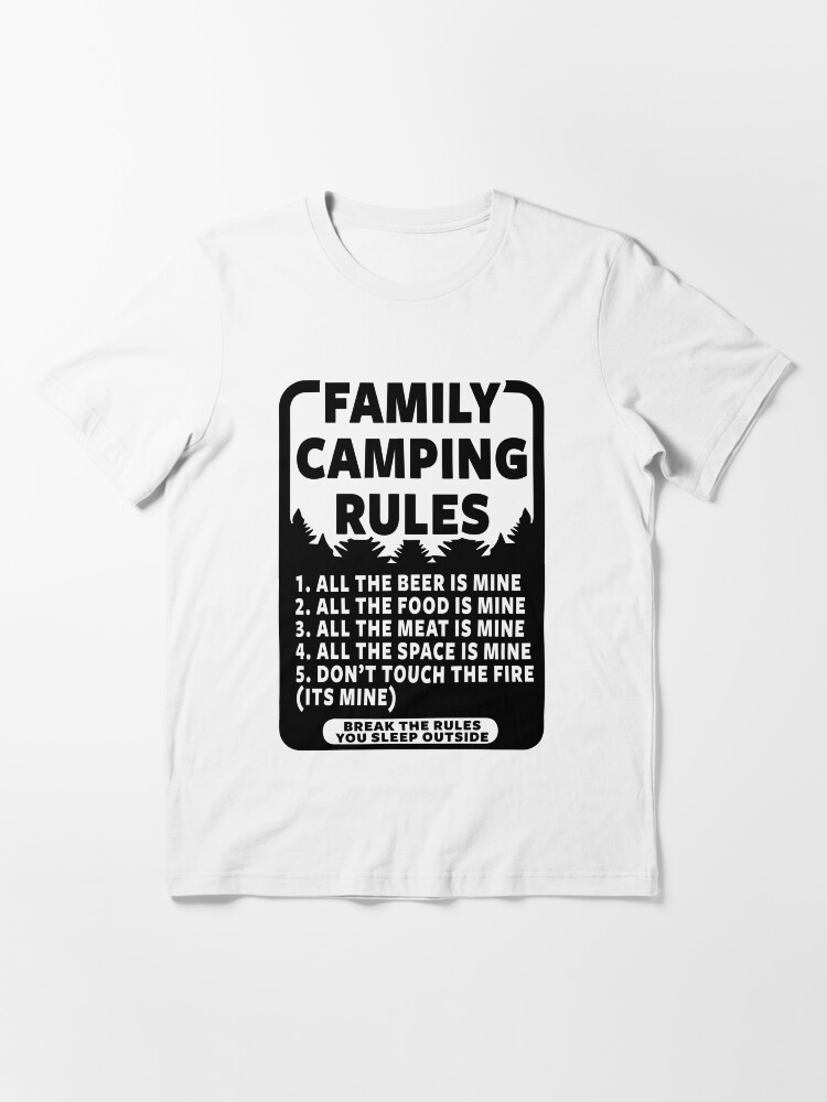 "FAMILY CAMPING RULES" Tshirt for Sale by ShirtWreck Redbubble