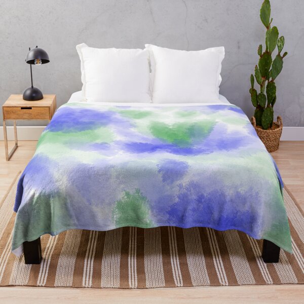 Item preview, Blue Purple Green Abstract Flower Watercolor Design designed and sold by melissa-abbott.
