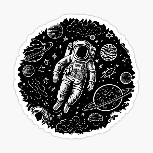 Astronaut Aesthetic Sticker Stickers Versatile Popular Stock Illustration  2285484779