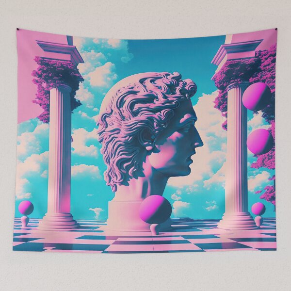 Item preview, Dreams of Antique Grandeur: A Vaporwave Exploration of Beauty designed and sold by Mullet Monkey.