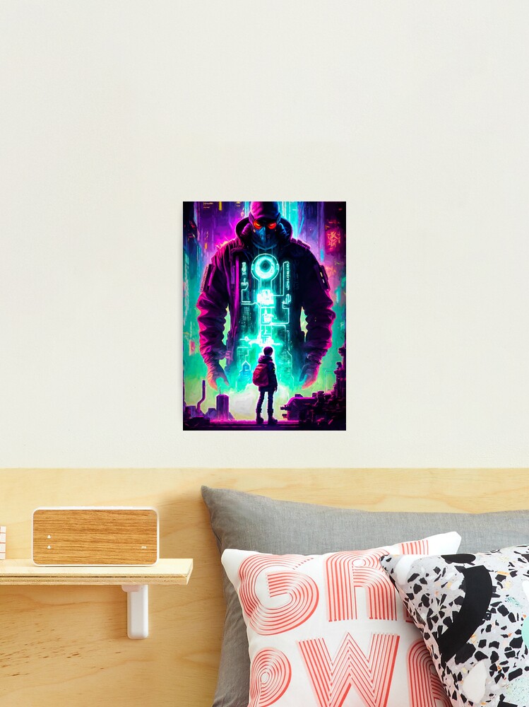 Thumbnail 1 of 3, Photographic Print, Future Tokyo Neo Cyberpunk Hacker by Brian Vegas designed and sold by Brian Vegas.
