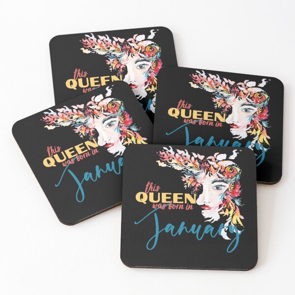 Item preview, This Queen Was Born in January Floral Watercolor  designed and sold by DPlumDesign.
