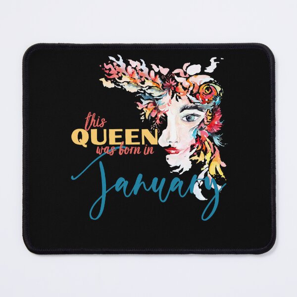 Item preview, This Queen Was Born in January Floral Watercolor  designed and sold by DPlumDesign.