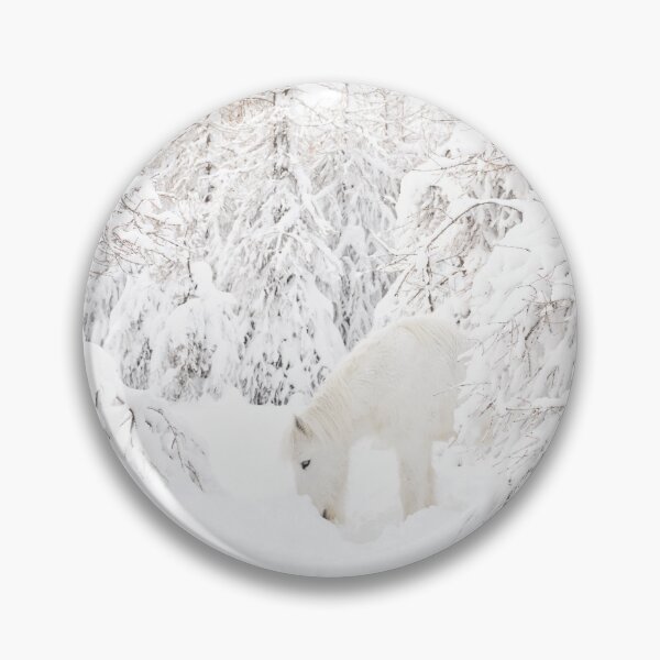 Item preview, Icelandic horse in the snow designed and sold by elisainiceland.