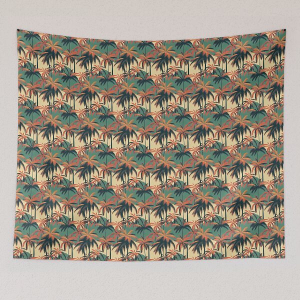 Item preview, Retrowave Palm Trees in Orange and Teal designed and sold by Fine Prints.