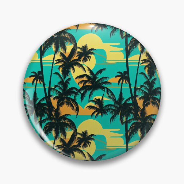 Artikelvorschau, Retrowave Palm Trees in Yellow, Orange and Turquoise entworfen und verkauft von Fine Prints.
