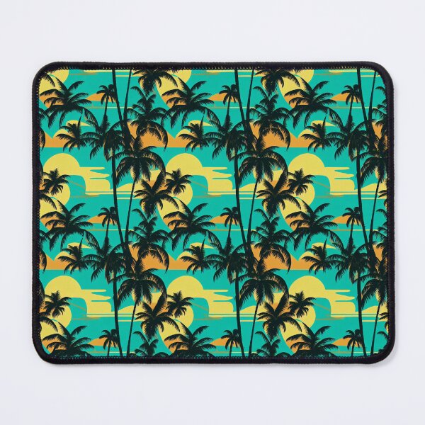 Item preview, Retrowave Palm Trees in Yellow, Orange and Turquoise designed and sold by Fine Prints.