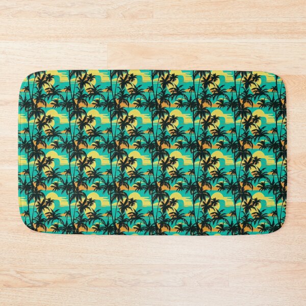 Item preview, Retrowave Palm Trees in Yellow, Orange and Turquoise designed and sold by Fine Prints.