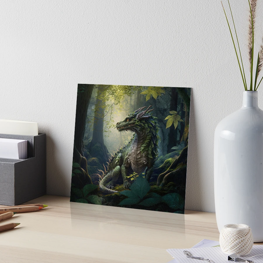 Forest Dragon Art Board Print for Sale by NightWispStudio