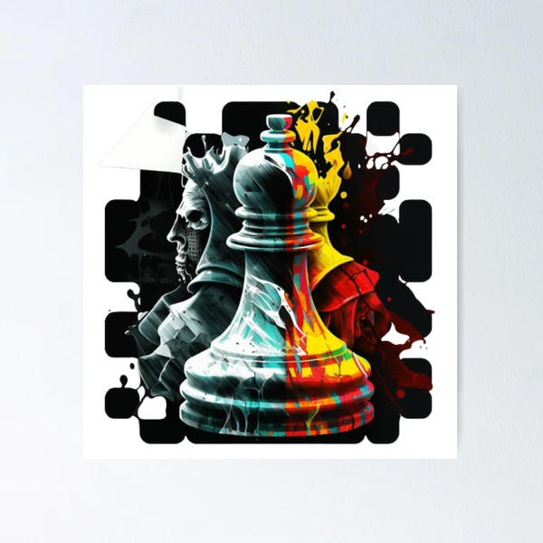 Chess Space' Poster, picture, metal print, paint by DecoyDesign