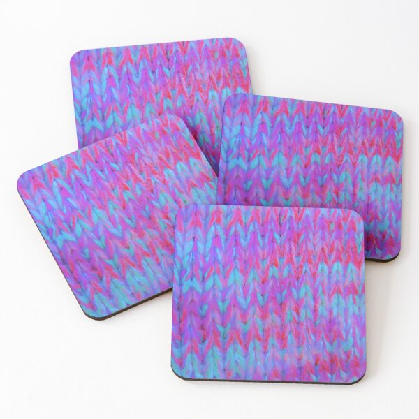 Item preview, Colourful Turquoise Purple Pink Knit - photo designed and sold by Kim Arnott.