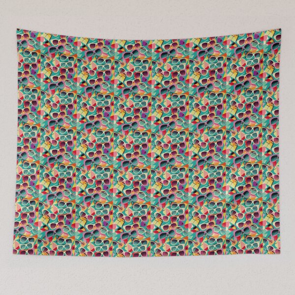 Item preview, Summertime Sunglasses in Yellow, Orange and Turquoise designed and sold by Fine Prints.