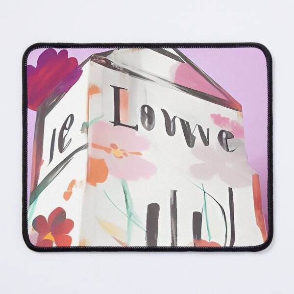 Item preview, House of Lovvve in a Botanical Flowers of Orange Violet Pink and Lavender on a Dusty Pink Background designed and sold by deniselynnimage.