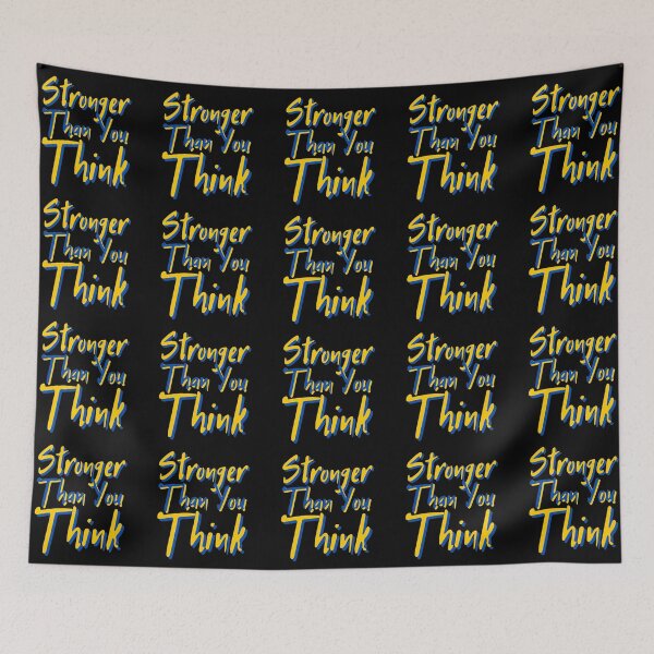 Item preview, Stronger Than You Think - Yellow designed and sold by DrawingAndText.