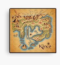 Kanto Map Canvas Print